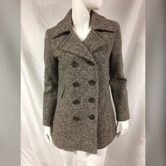 J. Crew Jackets & Blazers - Large J. Crew brown tweed peacoat